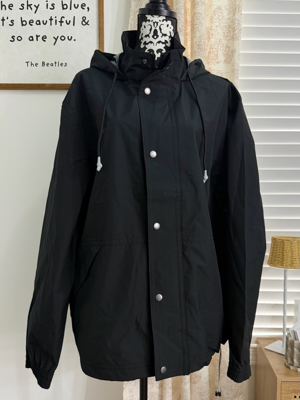 Goodfellow & Co. Men's Black Hooded Rain Jacket